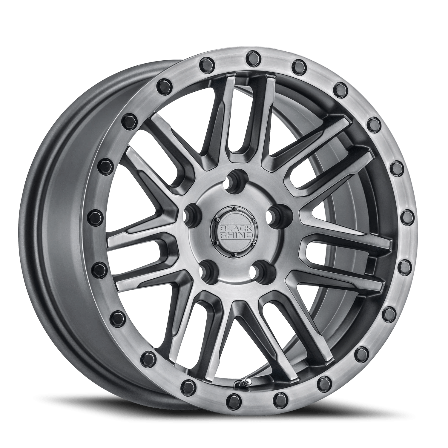 Arches GM Brushed Gunmetal / Black Lip Edge-Black Bolts