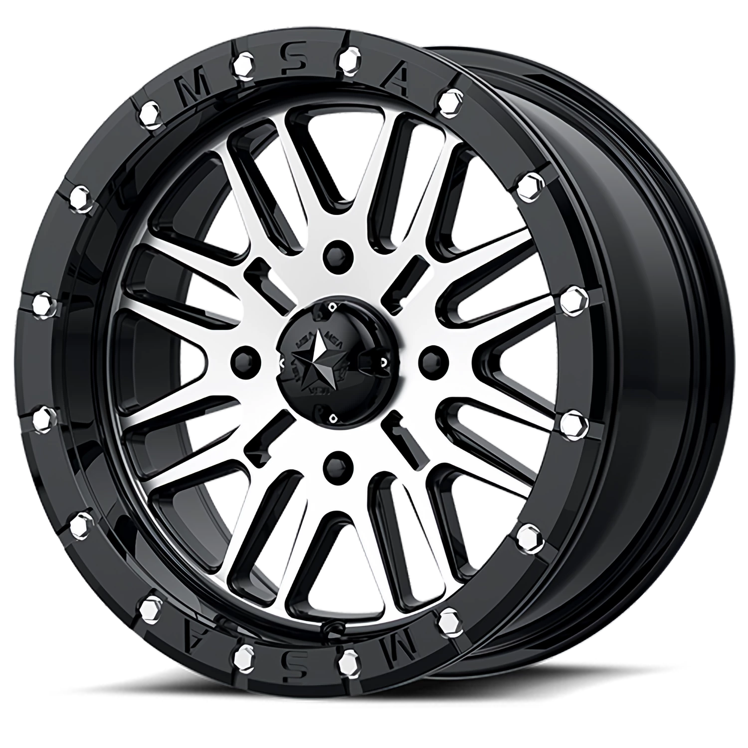 Brute Beadlock M37 Gloss Black / Machined