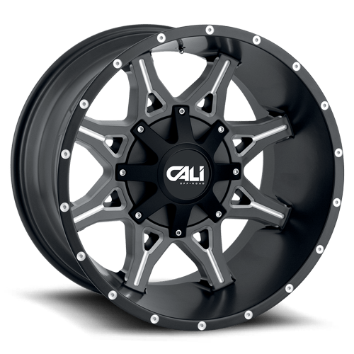 Obnoxious 9107 SB Satin Black / Milled Spokes