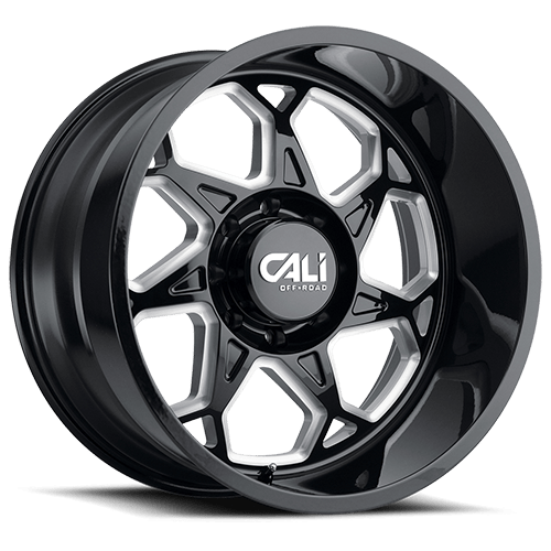 Sevenfold 9111 GB Gloss Black / Milled Spokes