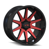 143 RD Gloss Black / Red Machined Face