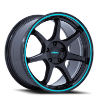 BPU RC208BL Gloss Black / Teal Stripe