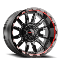 Gauntlet W138 Gloss Black / Milled Red