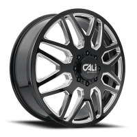 Invader Dually 9115D GB-M Gloss Black / Milled Spokes
