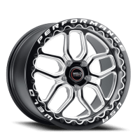 Laguna Beadlock S907 Gloss Black / Milled-Black Ring
