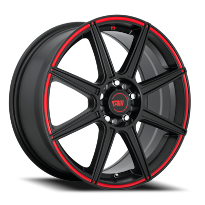 MR142 CS8 SBR Satin Black / Red Stripe